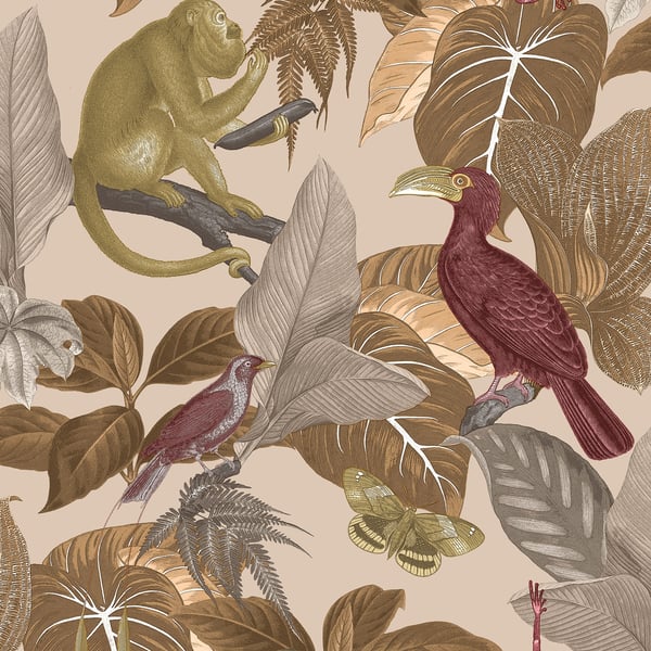 Galerie Wallpaper Product code: 18504 - Into The Wild Wallpaper Collection - Beige Red Colours -  