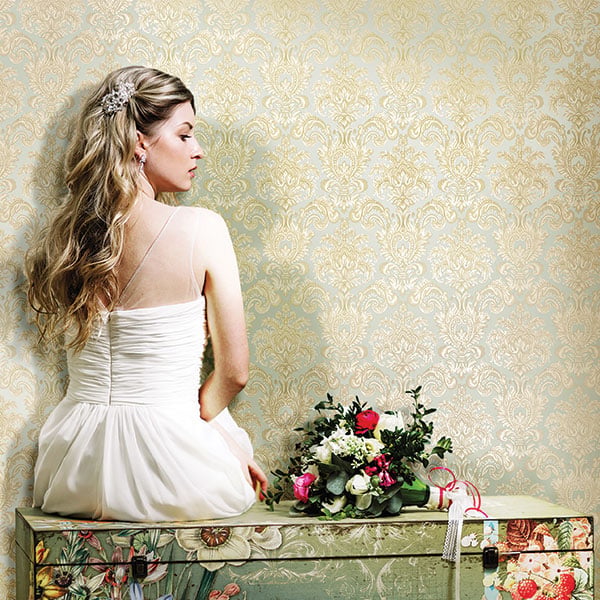 Galerie Wallpaper Product code: 3935R - Italian Damasks 3 Wallpaper Collection - Blue Gold Colours -  