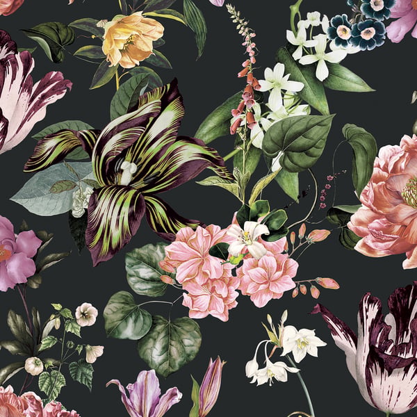 Galerie Wallpaper Product code: 47460 - Flora Wallpaper Collection - Schwarz, Rose, Green Colours -  