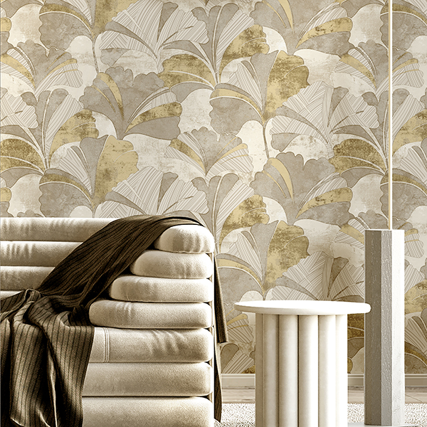 Galerie Wallpaper Product code: 49321R - Stratum Wallpaper Collection - grey gold cream Colours -  
