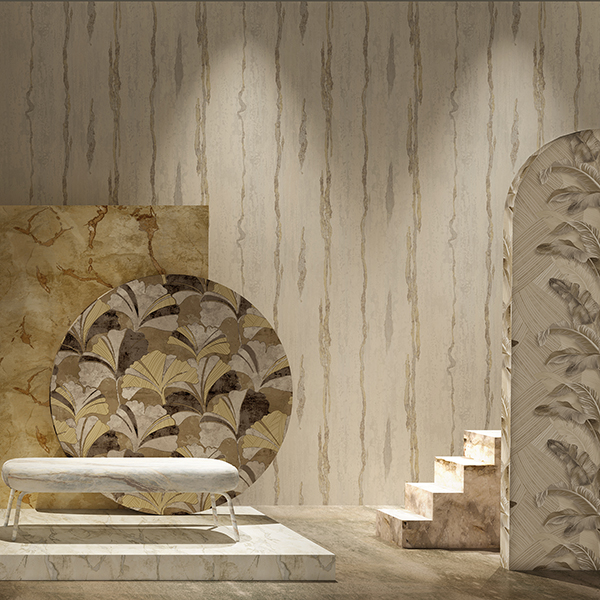 Galerie Wallpaper Product code: 49361R - Stratum Wallpaper Collection - beige cream silver Colours -  