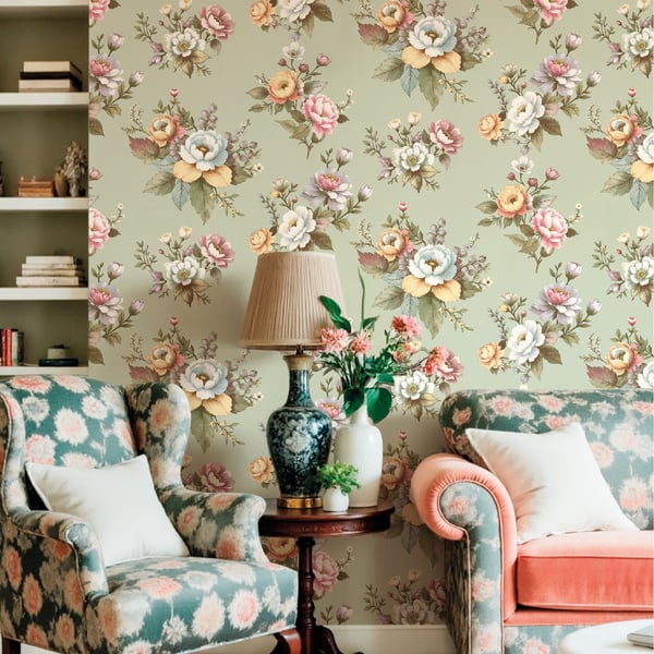 Galerie Wallpaper Product code: 8331_2 - Blooming Garden Wallpaper Collection - Light Green Colours -  