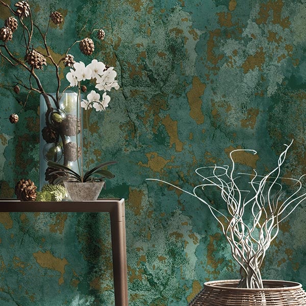 Galerie Wallpaper Product code: 9785R - Italian Textures 2 Wallpaper Collection - Dark Green Gold Colours -  