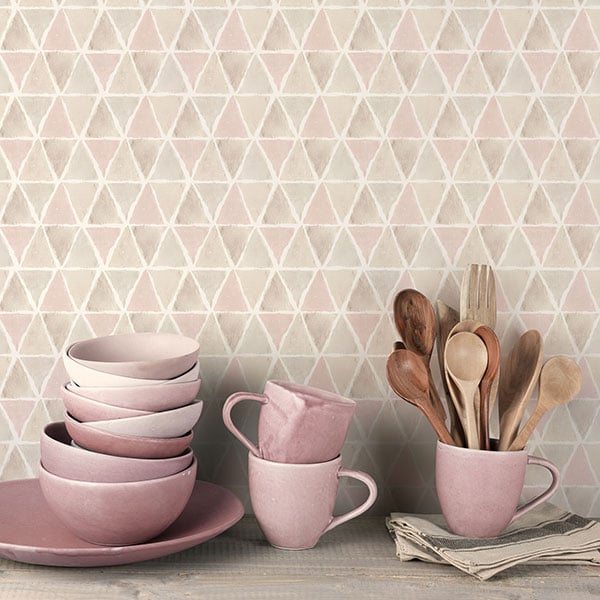Galerie Wallpaper Product code: CK36636R - Kitchen Style 3 Wallpaper Collection - Pink Grey Beige Colours -  