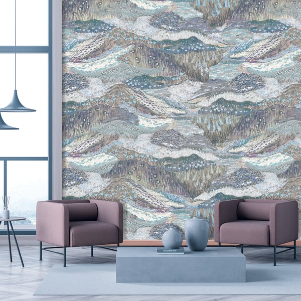 Galerie Wallpaper Product code: DW2024_2 - Designer Walls Wallpaper Collection - Light Blue Lilac Colours -  
