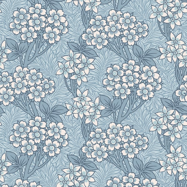 Galerie Wallpaper Product code: ET12022 - Arts and Crafts Wallpaper Collection - Skye Blue White Colours -  