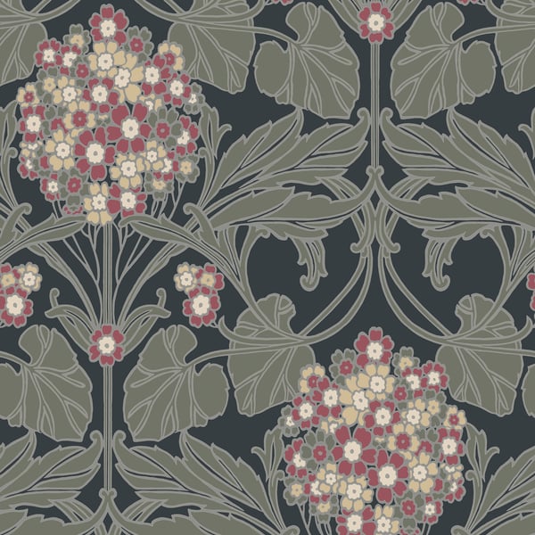 Galerie Wallpaper Product code: ET12110 - Arts and Crafts Wallpaper Collection - Olive Pink Beige White Black Colours -  