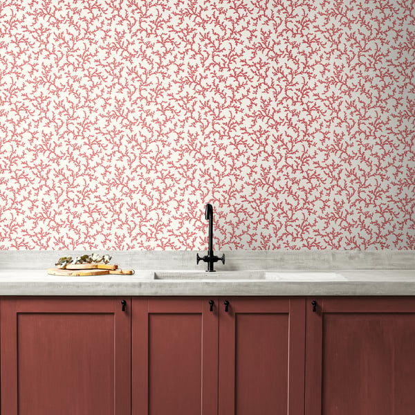 Galerie Wallpaper Product code: FC62101_2 - French Country Wallpaper Collection - Coral Red Colours -  