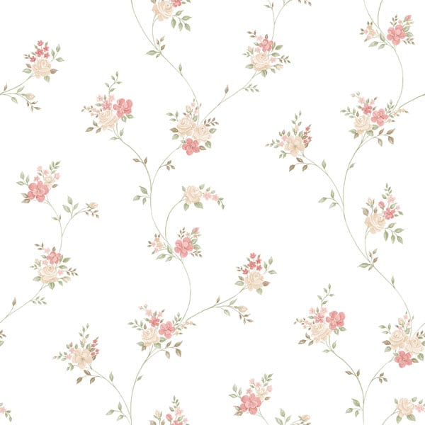 Galerie Wallpaper Product code: G23247 - Country Cottage Wallpaper Collection - Red Pink Beige Green Colours -  