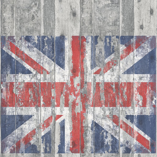 Galerie Wallpaper Product code: G45382 - Grunge Wallpaper Collection - Grey White Red Blue Colours -  