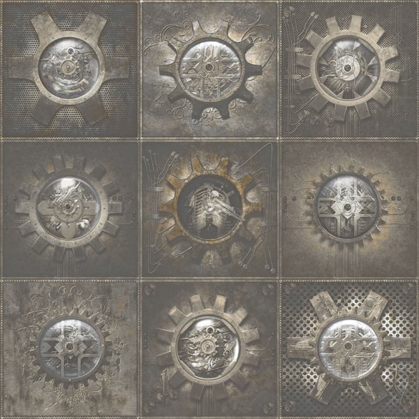 Galerie Wallpaper Product code: G56229 - Steampunk Wallpaper Collection - Bronze Brown Colours -  