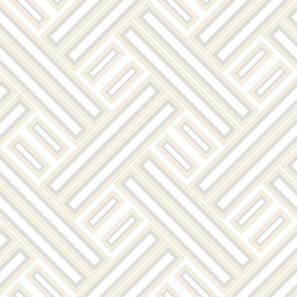 Galerie Wallpaper Product code: GX37604 - Geometrix Wallpaper Collection - Cream Pearl Silver Colours -  