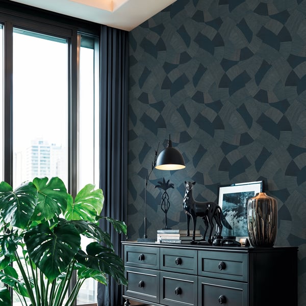 Galerie Wallpaper Product code: HV41074_2 - Havana 2 Wallpaper Collection - Blue, Grey, Metallic Colours -  