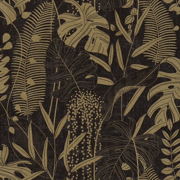 Galerie Wallpaper Product code: HV41092 - Havana 2 Wallpaper Collection - Metallic, Black Colours -  