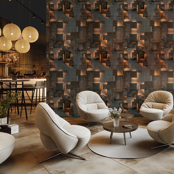 Galerie Wallpaper Product code: HZ62089M_2 - Horizon Wallpaper Collection - Brown Yellow Grey Colours -  
