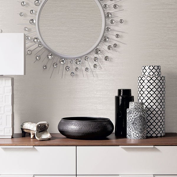 Galerie Wallpaper Product code: W78172R - Metallic Fx Wallpaper Collection - Silver Colours -  