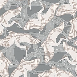 Galerie Wallcoverings Product Code: 12621 - Ted Baker Fantasia Wallpaper Collection Galerie Wallcoverings Product Code 12621 - Ted Baker Fantasia Wallpaper Collection - Grey Brown Cream Colours - Cranes Design