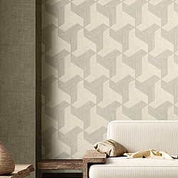 Galerie Wallcoverings Product Code 27501 - Synergy Wallpaper Collection - Beige Colours - Geometric Design