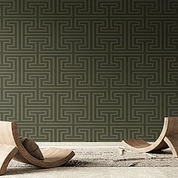 Galerie Wallcoverings Product Code 27519 - Synergy Wallpaper Collection - Silver Grey Colours - Geometric Maze Design