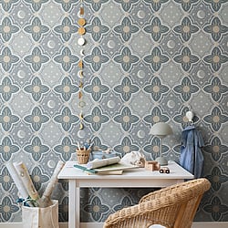 Galerie Wallcoverings Product Code 29034 - Resan Wallpaper Collection - Blue Colours - Sol & Måne Design