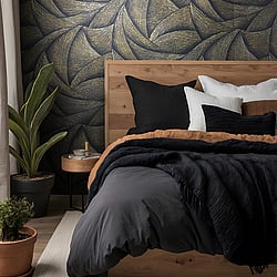 Galerie Wallcoverings Product Code 35506 - Odyssey Wallpaper Collection - Black Gold Colours - Graphic Design