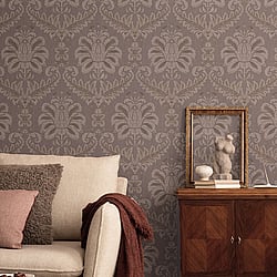 Galerie Wallcoverings Product Code 35928 - Ornamenta Wallpaper Collection - Purple Gold Colours -  