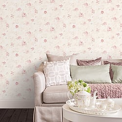 Galerie Wallcoverings Product Code: AB27661 - Abby Rose 4 Wallpaper Collection Galerie Wallcoverings Product Code AB27661 - Abby Rose 4 Wallpaper Collection - Soft Pink Green Cream Colours - Morning Dew Design