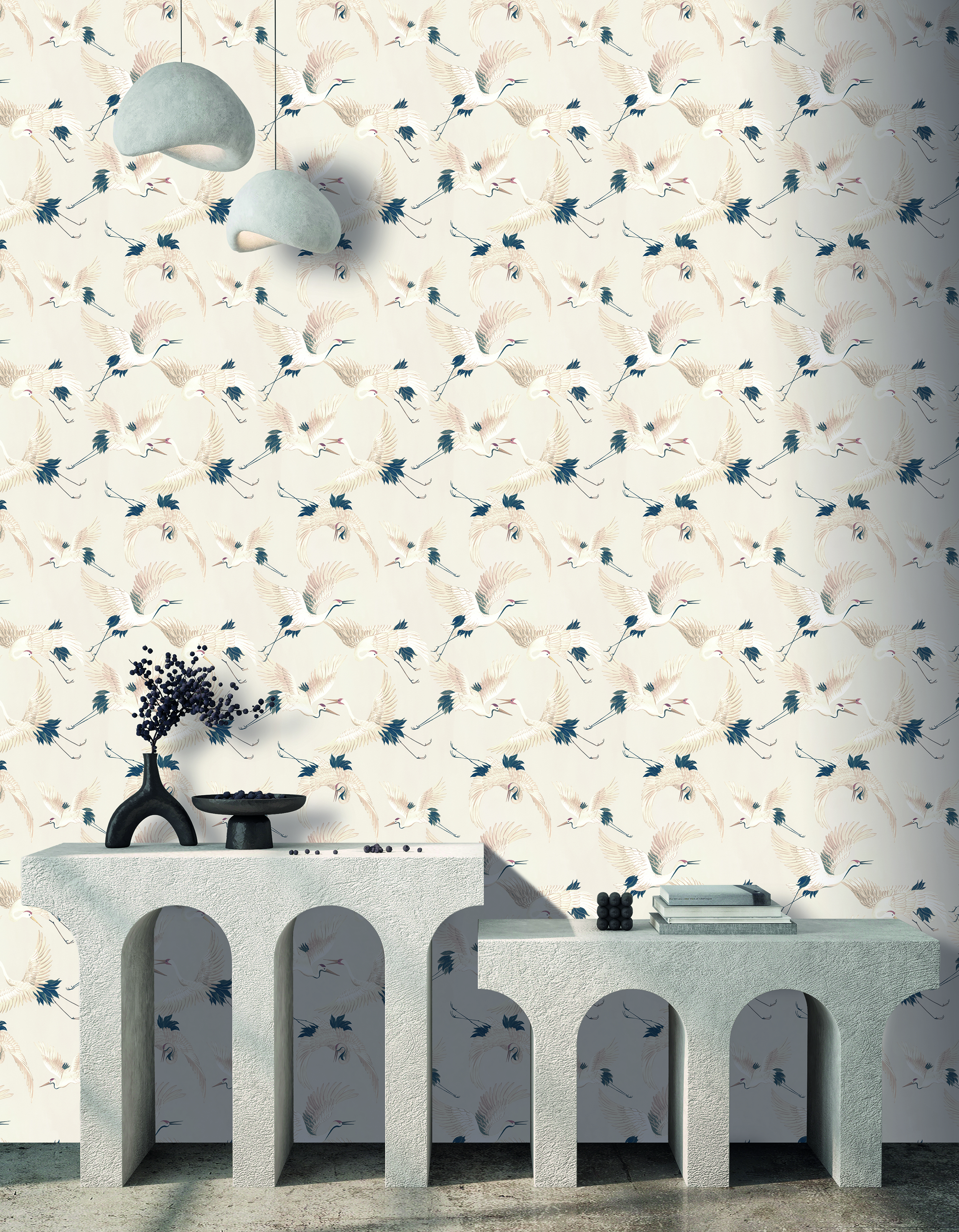 Galerie Wallcoverings Product Code: DW2018 - Designer Walls Wallpaper Collection Galerie Wallcoverings Product Code DW2018 - Designer Walls Wallpaper Collection - Light Grey Colours - Cranes Design