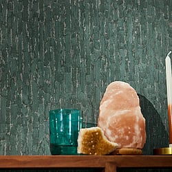 Galerie Wallcoverings Product Code HZ62070 - Horizon Wallpaper Collection - Green Metallic Colours - Mediterranean Charm Design