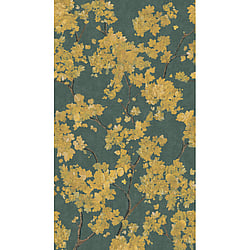 Galerie Wallcoverings Product Code HZ62081M - Horizon Wallpaper Collection - Brown Yellow Green Colours - Golden Blossoms Design