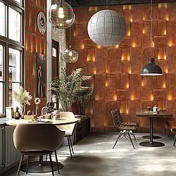 Galerie Wallcoverings Product Code HZ62088M - Horizon Wallpaper Collection - Brown Yellow Orange Colours - Amber Glow Design