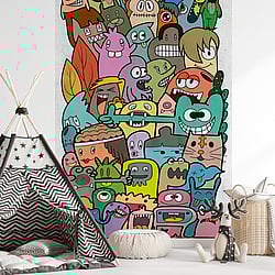 Galerie Wallcoverings Product Code WH45196M - Welcome Home Murals Wallpaper Collection - Multi-coloured Colours - Monster Mashup - Colour Edition Design