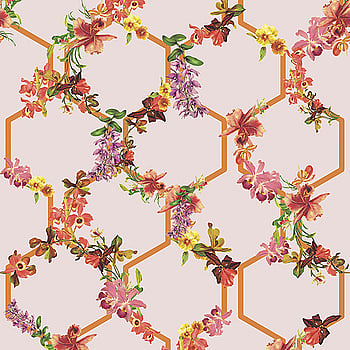 Galerie Wallcoverings Product Code 12646 - Ted Baker Fantasia Wallpaper Collection - Pink Orange Red Green Yellow Purple Colours -  
