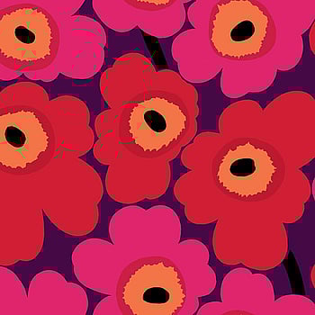 Galerie Wallcoverings Product Code 23350 - Marimekko 5 Wallpaper Collection - Red Pink Black Purple Colours -  