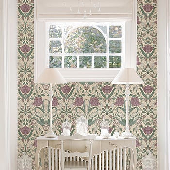 Galerie Wallcoverings Product Code 33007 - Apelviken Wallpaper Collection - Beige Green Pink Brown Colours -  