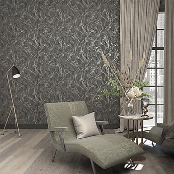 Galerie Wallcoverings Product Code 34257 - Urban Textures Wallpaper Collection - Black  Silver Colours -  