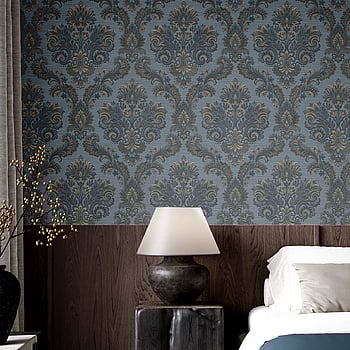 Galerie Wallcoverings Product Code 35946 - Ornamenta Wallpaper Collection - Blue Beige Colours -  