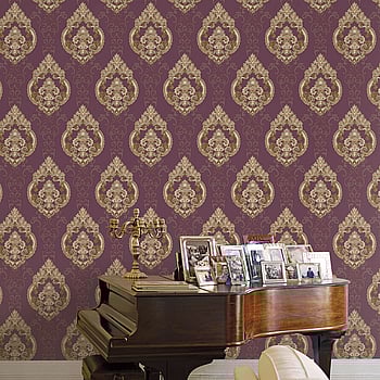 Galerie Wallcoverings Product Code 42528 - Opulence Wallpaper Collection - Red Colours -  