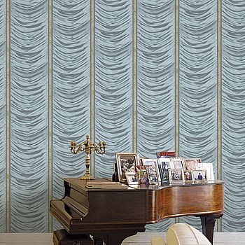 Galerie Wallcoverings Product Code 42546 - Opulence Wallpaper Collection - Blue Gold Colours -  