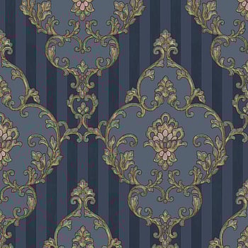 Galerie Wallcoverings Product Code 4607 - Italian Glamour Wallpaper Collection - Blue Gold Colours -  