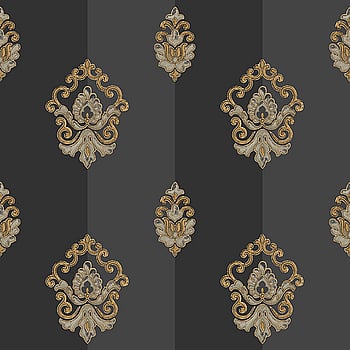 Galerie Wallcoverings Product Code 4629 - Italian Glamour Wallpaper Collection - Black Colours -  