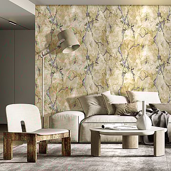 Galerie Wallcoverings Product Code 49356 - Stratum Wallpaper Collection - gold blue Colours -  