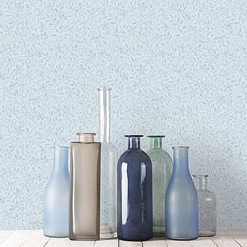 Galerie Wallcoverings Product Code 51032 - Blomstermala Wallpaper Collection - Blue Colours -  