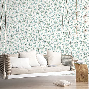 Galerie Wallcoverings Product Code 7303 - Evergreen Wallpaper Collection - Aqua Mica Colours -  