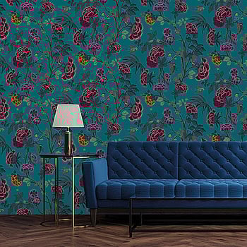 Galerie Wallcoverings Product Code DA23243 - Luxe Wallpaper Collection - Green Red Colours -  