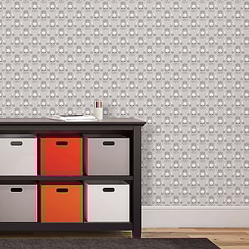 Galerie Wallcoverings Product Code G45366 - Grunge Wallpaper Collection - Silver White Black Colours -  