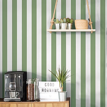 Galerie Wallcoverings Product Code G45401 - Smart Stripes 3 Wallpaper Collection - Green Colours -  