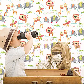 Galerie Wallcoverings Product Code G56023 - Just 4 Kids 2 Wallpaper Collection - Orange Grey Green Colours -  