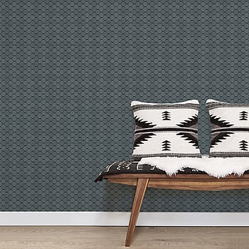 Galerie Wallcoverings Product Code G78294 - Bazaar Wallpaper Collection - Dark Teal Black Colours -  