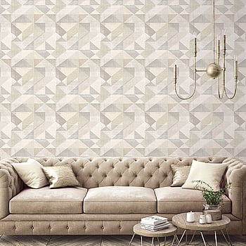 Galerie Wallcoverings Product Code GX37651 - Geometrix Wallpaper Collection - Beige Grey Colours -  